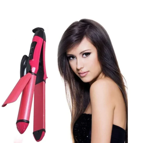 2 In 1 Hair Straightener And Curler Machine For Women Curl & Straight Hair Iron