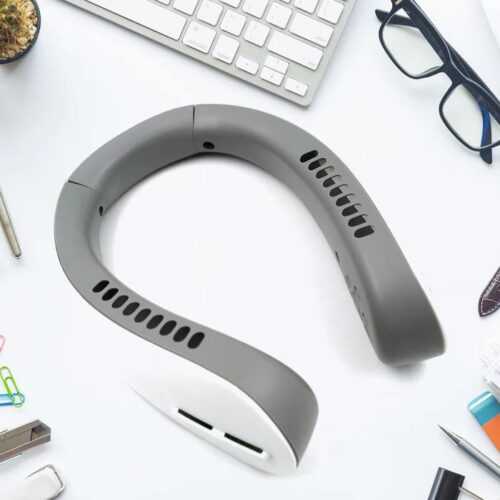 Neck Fan, Portable And Wearable Personal Fan, USB Rechargeable, Headphone Design